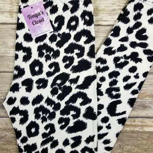 Black White Cheetah Leopard Leggings 