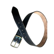 Vintage black tooled belt handcrafted by arnolds 46"