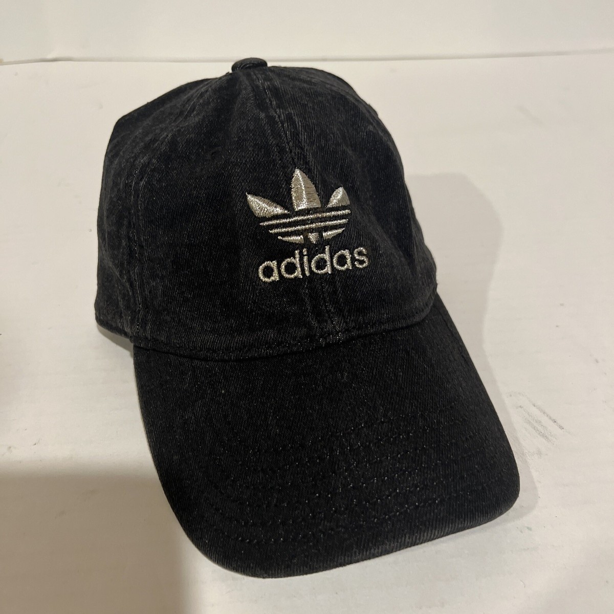 Adidas Black Suede Black Hat with Gold Emblem Adidas Originals Velvet Baseball Cap • Gold | Mercari main image 2