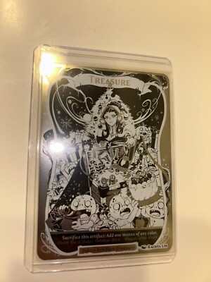 MTG Japanese Metal Treasure Token Liliana DIY Gold and Silver Set