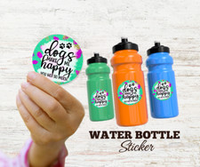 Dogs Make Me Happy Sticker, Colorful Design for Dog Lovers, Fun Gift