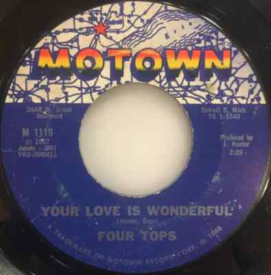 Four Tops Walk Away Renee / Your Love Is Wonderful Vinyl Single 7inch Motown