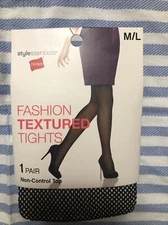 Hanes Women Fashioned Textired Tight Black L/XL non control top 