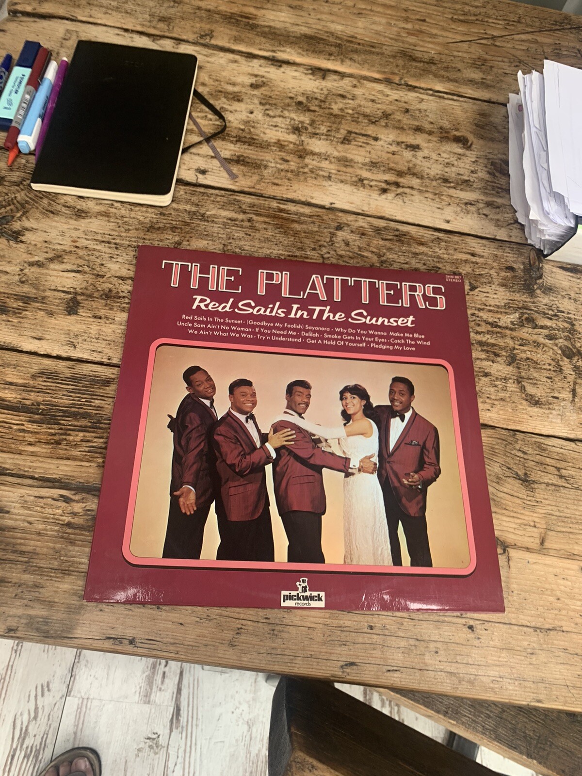 The Platters:Red Sails In The Sunset EX Con Vinyl LP Plays Perfect 60’s Soul 1st