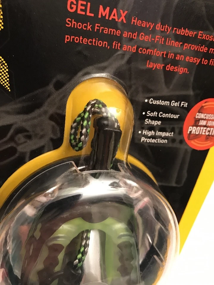 Protector Bucal Gel Shock Doctor Max Resistente Atado Adulto Libre de Látex Verde Nuevo Foto 4 de 4