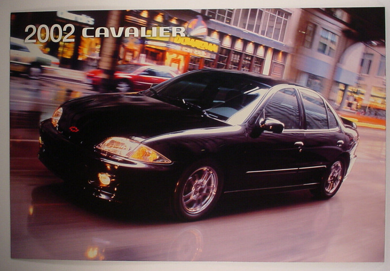 2002 Chevrolet Cavalier Dealership Showroom Poster / Sign - Original