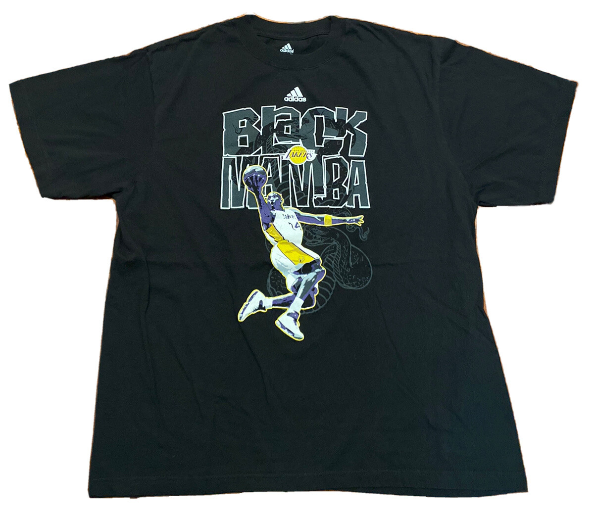 Kobe Bryant Los Angeles Lakers Black Mamba T-Shirt Size XL X