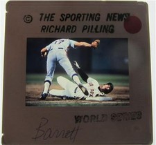 MARTY BARRETT 1986 WORLD SERIES NEW YORK METS  BOSTON RED SOX SLIDE 2 