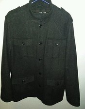 "vtg" Old Navy Women's Wool Blend Gray Coat sz large no 94105 nice warm