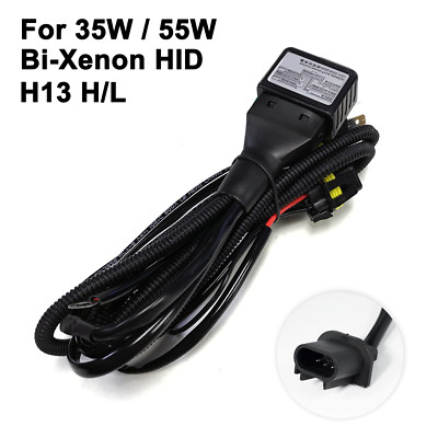 A1 BI-XENON HID H13/9008 Relay Harness 35W/55W Hi/Lo H/L Wiring Controller Fuse