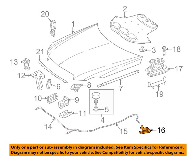 Mercedes MERCEDESBENZ OEM 1416 E350 HoodRelease Handle Lever 2048800900 eBay