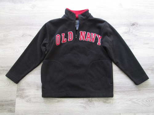 ❤ OLD NAVY 1/4 Zip Fleece Pullover Jacket Kids Size S Small 6 7 Black Red - Picture 14 of 24