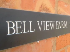 Quality Slate House Sign 16" X 4" Any Name / Number