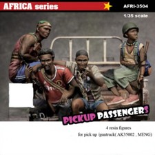 1/35 Scale Africa Pickup Passengers Resin Figures Set for MENG Guntruck