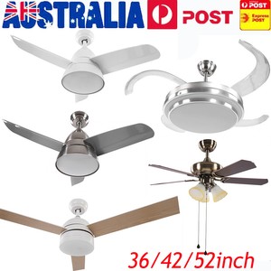 36 42 52inch Led Ceiling Fan 3 4 Blade 3 Color Change Light And