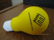 NEW-VERY RARE--ENRON CORP Light Bulb Shaped Stress Reliever--ASK WHY