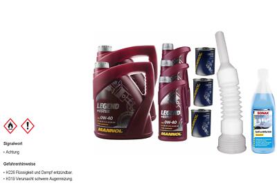 11L MANNOL Motoröl SAE 0W-40 LEGEND+ESTER inkl. Additiv Auslaufschlauch