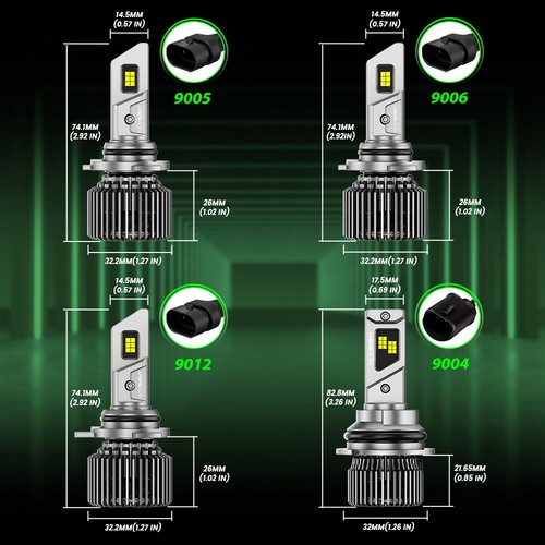 NOVSIGHT LED Headlight Kit High Low Beam Bulbs Bright 6500K H4 H7 H11 9005 9006 - Picture 14 of 24