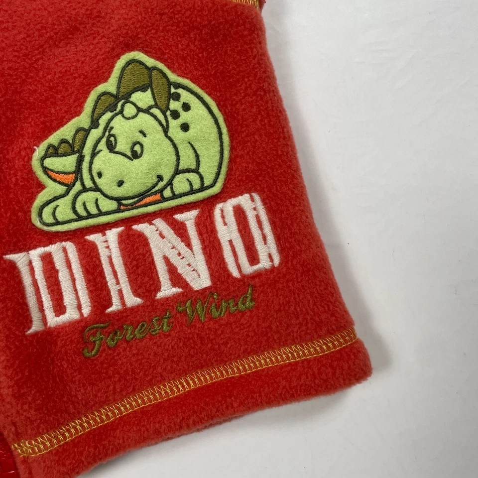 Playskool Fleece 6 meses naranja polar con capucha cremallera completa Dino V... - Imagen 4 de 4