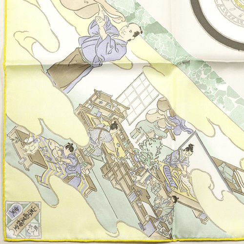 NWT Hermes Scarf LES ARTISANS D'HERMES 90cm Silk Carre Foulard AKIRA YAMAGUCHI - Picture 7 of 7