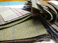 Tweed Patchwork 100% Wool Remnant Offcuts Squares 20 Pieces 23cm (9")