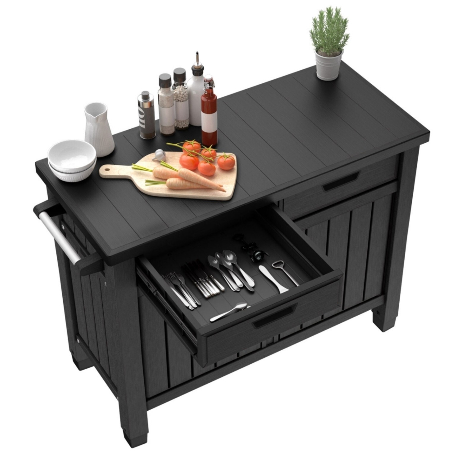 Keter Outdoor Grilling Table, Buffet GRAPHITE eBay