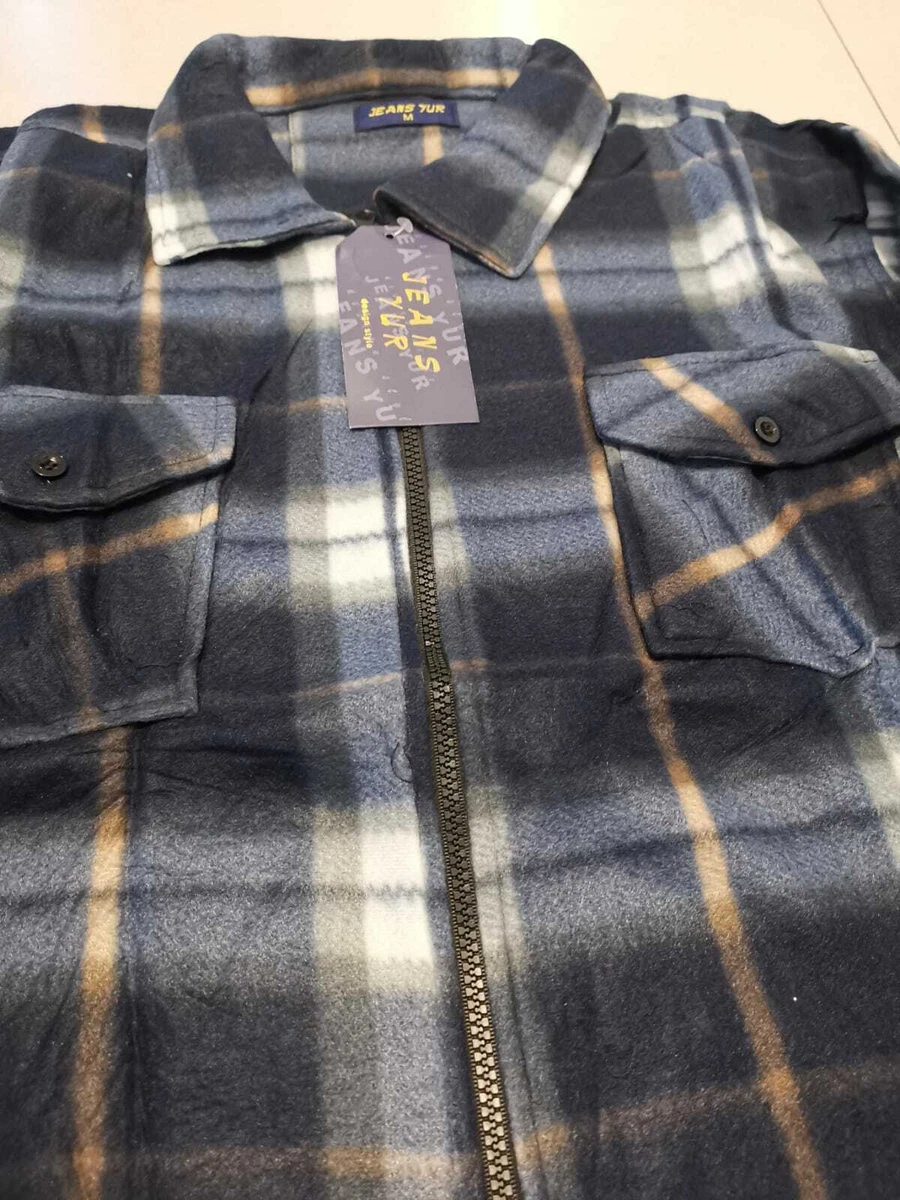 Chemise Bûcheron Homme Polaire à Carreaux ET FERMETURE ÉCLAIR