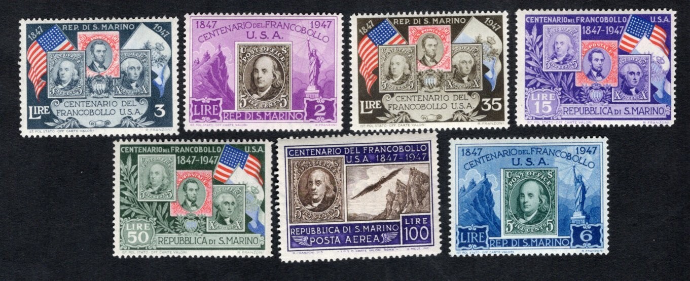 Sweden 1947 stamps Mi#390-396 START10%ONLY MH CV=34$