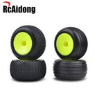 1/10 RC Buggy Tires F/R Wheel for Tamiya TT-02BR DF03 TL01B TD4 4WD Off-Road Car