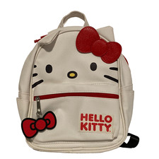 Hello Kitty Mini Backpack ,Signature Bow Face and 3D Ear Design,Adjustable Strap