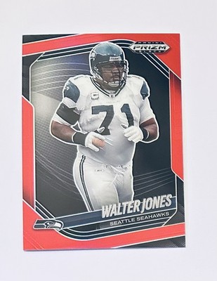 Panini 2025 Prizm Black Walter Jones #135 Red Prizm /299 Seattle Seahawks