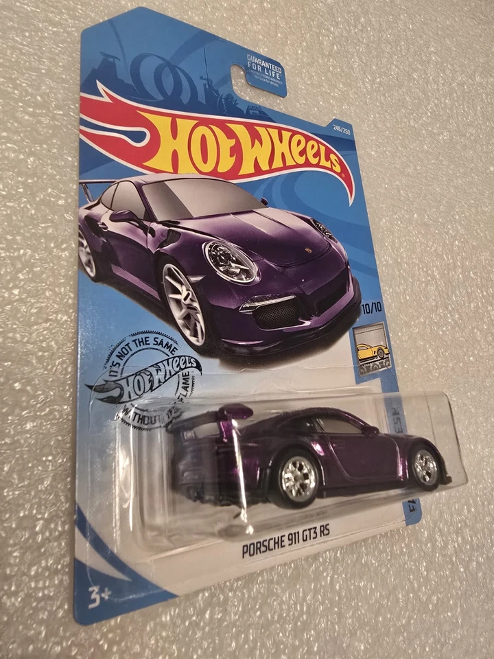 💥Hot Wheels Púrpura Porsche 911 GT3 RS Super Treasure Hunt Protector Pack STH Foto 4 de 4