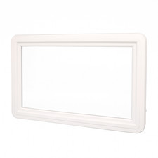 Window for garage door/dimensions 365 x 235 mm/RAL 9016 white/ for 20 mm panels new