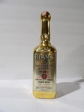 Jim Beam 22K Gold Millionth Barrel Bottle # 68 Signed By Jim Beam president & VP