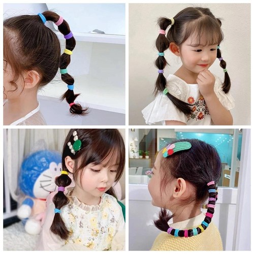 20/50pcs Kids Elastic Hair Bands Girls Sweets Scrunchie Rubber Band for Children - Picture 3 of 42