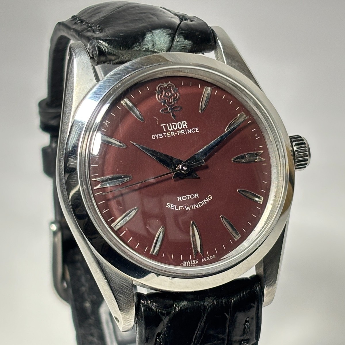 TUDOR OYSTER PRINCE RANGER 本体　赤レンジャー TUDOR 7964 Big Rose Oyster Prince Bordeaux Redial Mens Watch OH'd
