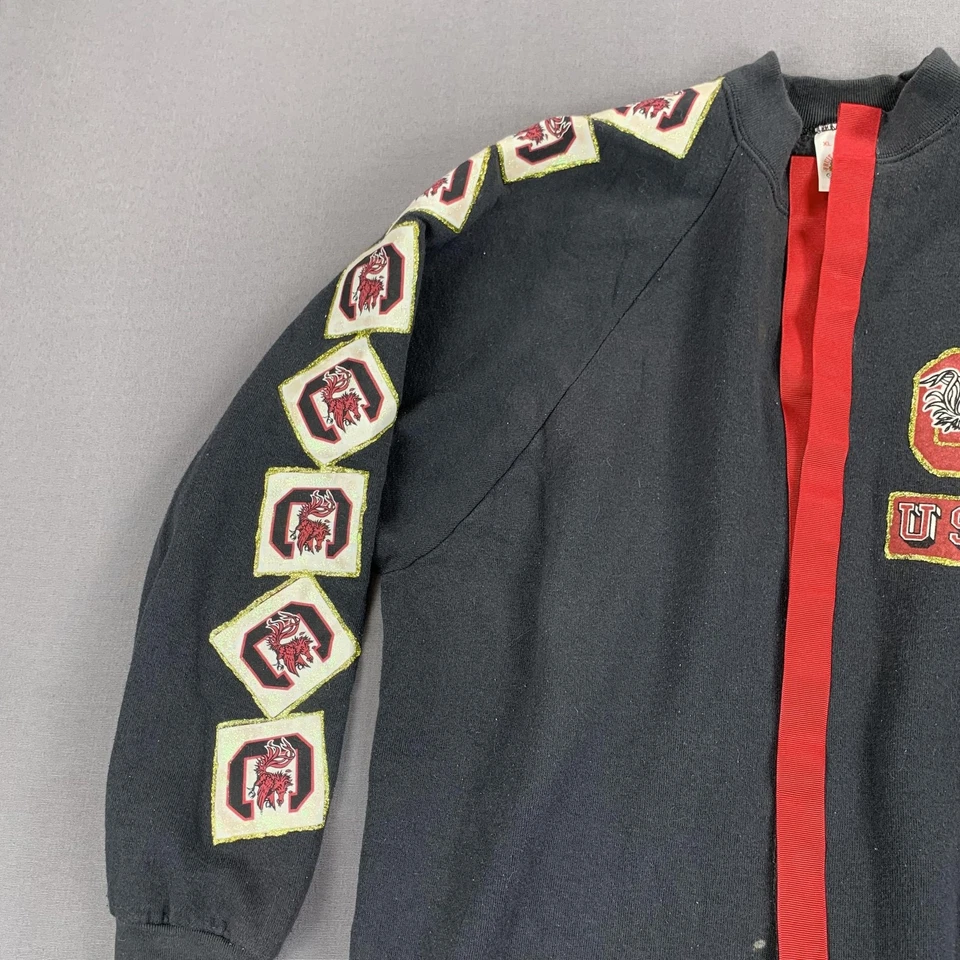 VTG South Carolina Gamecocks Sweatshirt XL NCAA College USA 90s Band Cardigan - Image 3 of 4