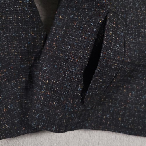 Pendleton Jacket Women's 12 Wool Silk Speckled Charcoal Colorful Peacoat Blazer - Picture 6 of 16