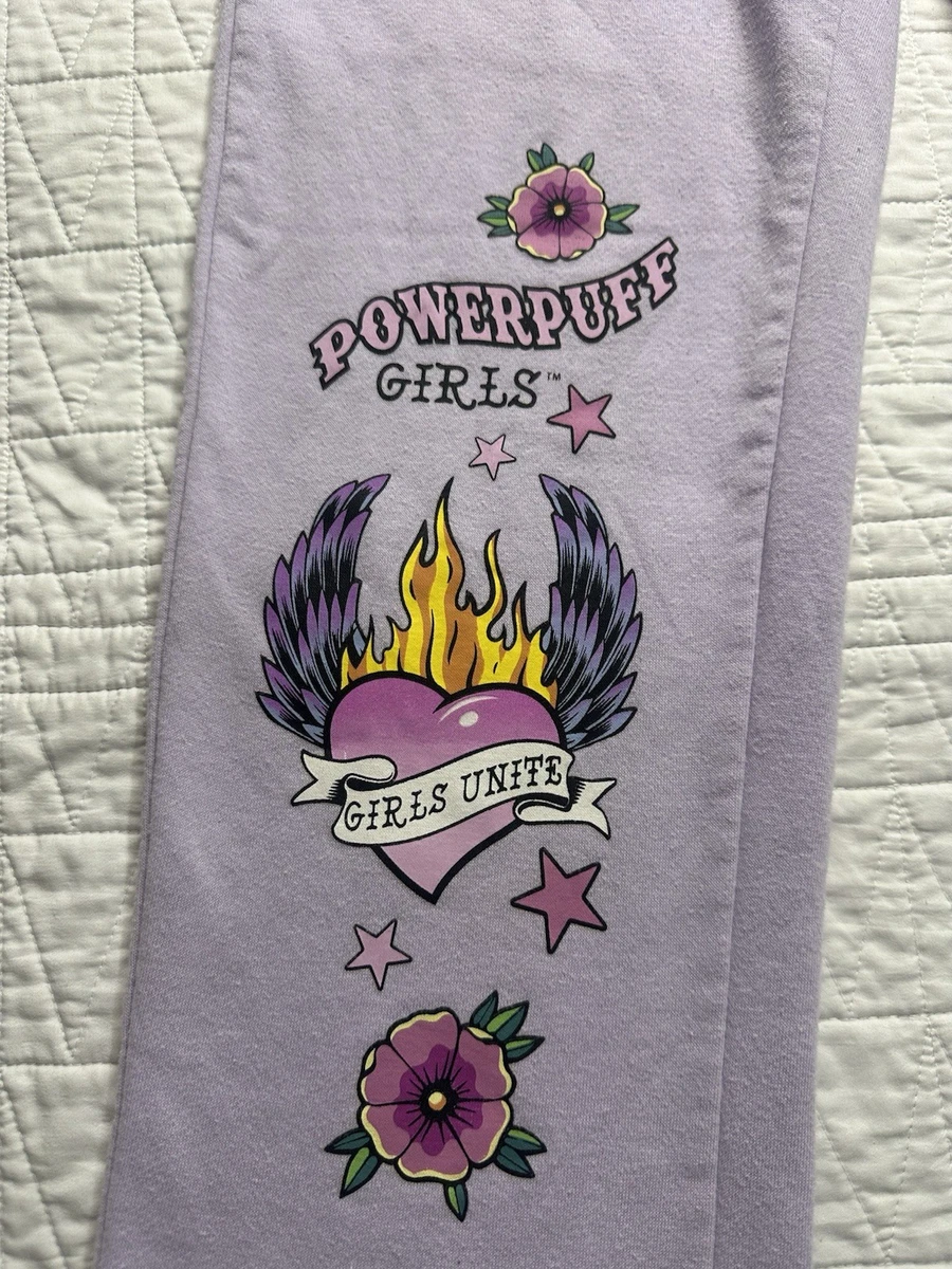 Pantalones deportivos de lana púrpura Cartoon Network Powerpuff para niñas niñas