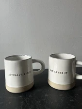 Hearth and Hand with Magnolia Stoneware Mugs - Get After It, Actually I Can Cups