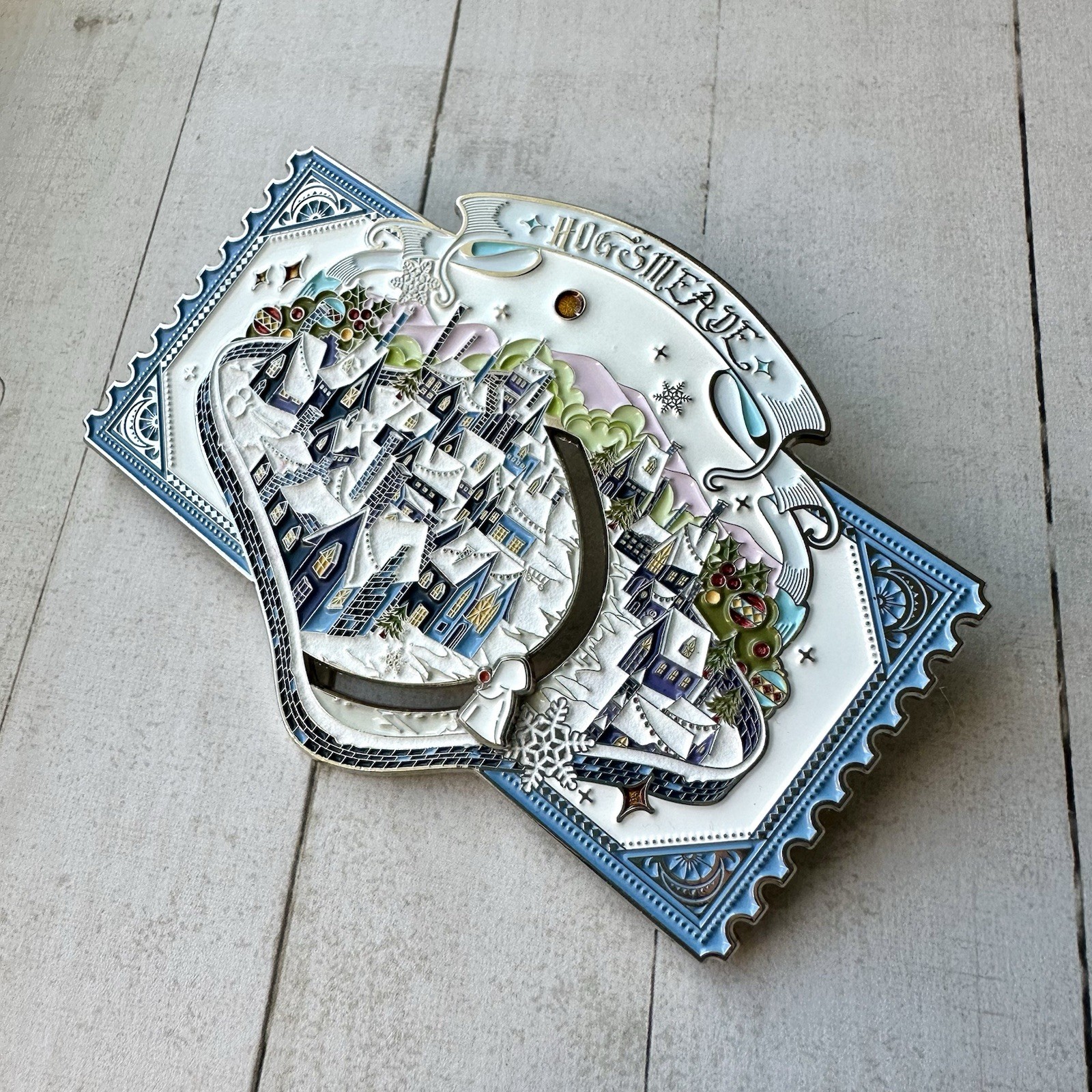 Harry Potter Hogsmeade Village in Winter Movable Fantasy Pin Wizarding World