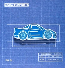 Leen Customs: Oishii Blueprint Honda Acura NSX Limited Edition Enamel Pin #/250