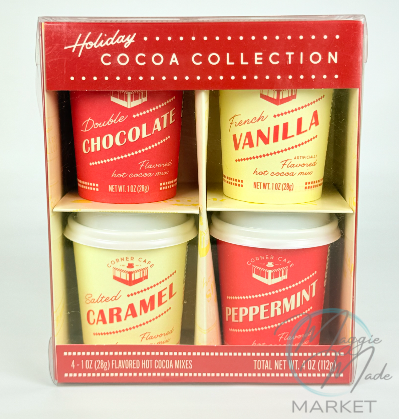 New Holiday Cocoa Collection Gift Set 🎄 4 Flavored Hot Cocoa Mixes 1oz Cups-image