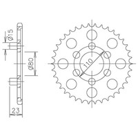 Zahnrad Stahl P520 - Z36 (DIS.35200) Aprilia 125 AF1 87/87
