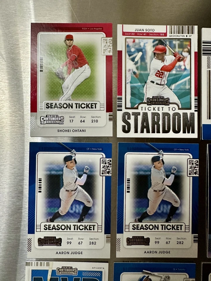 2021 PANINI CONTENDERS AARON JUDGE, SHOHEI OHTANI, TROUT, PRIZM OPTIC, LOT OF 18 - Image 3 of 4