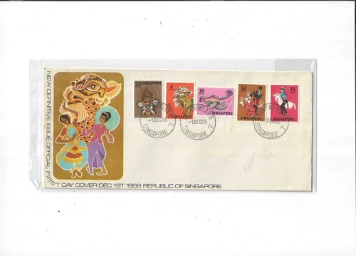 Singapore Year 1968 New Definitive Stamp Postage Stamp FDC