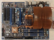 Abit IX38 QuadGT Motherboard with Intel E8400 CPU, 8GB DDR2 RAM, and CPU Cooler