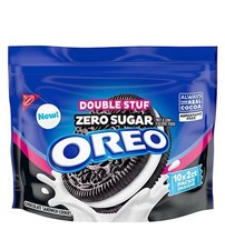     New Oreo DOUBLE STUF ZERO SUGAR Chocolate Free Aspartame Creme Cookies 8oz