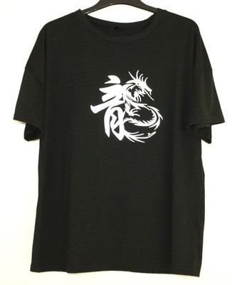 SHEIN Damen kurzarm T-Shirt Oberteil Gr. S Oversize schwarz mit Drache Motiv!
