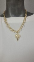 Biba Modeschmuck Kette Halskette Accessoires Neu Goldfarben Mit Herz AnhäNger